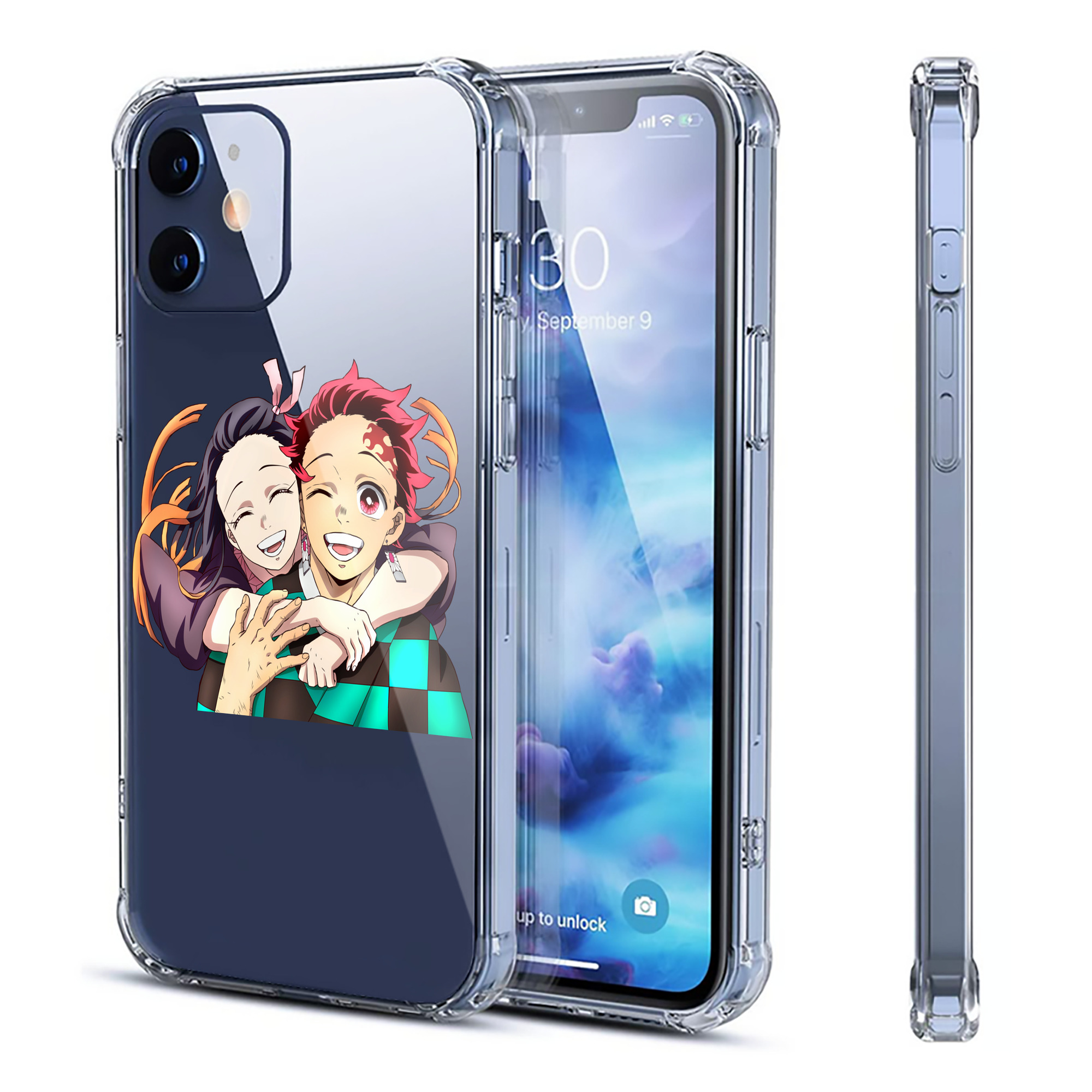 （画像用） 鬼滅の刃（きめつのやいば）竈門 禰󠄀豆子／かまど ねずこ Kamado Nezuko 【iPhone 12シリーズ対応】透明スマホケース（クリアソフトケース）